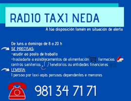 Taxi en Neda (A Coruña).